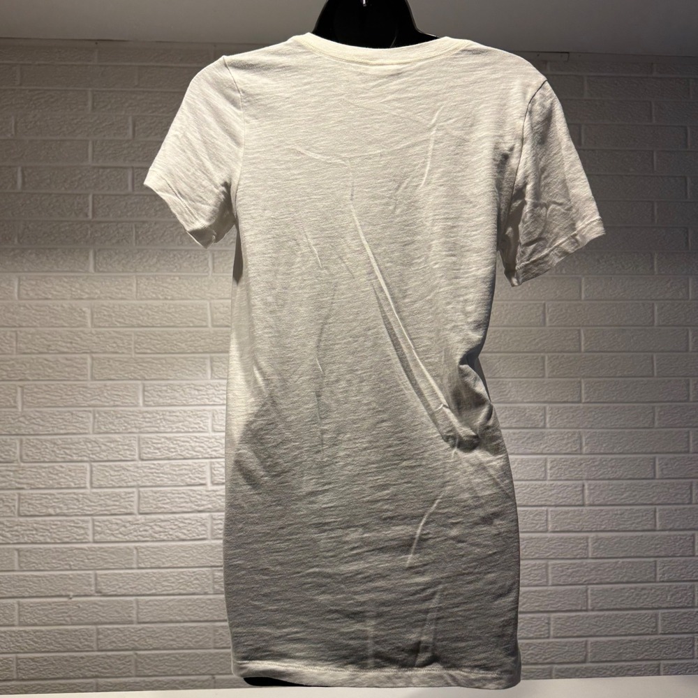 PINK Victoria's Secret White V-Neck Graphic T-Shirt Top Tee Medium - Picture 2 of 3